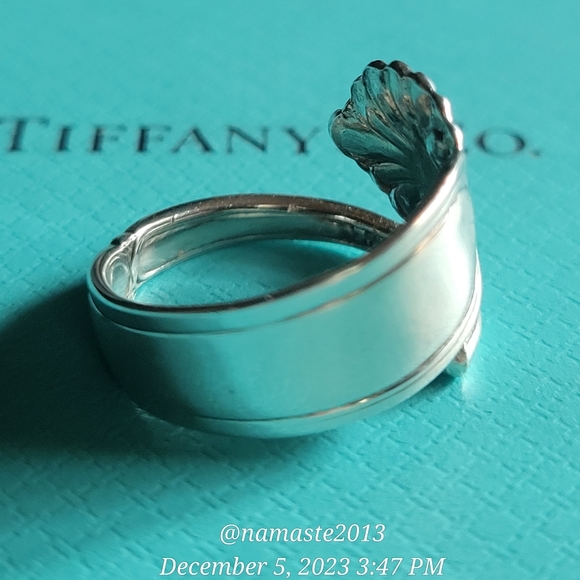 1880 Tiffany & Company Sterling silver Spoon Ring Handcrafted #52 - Picture 4 of 12